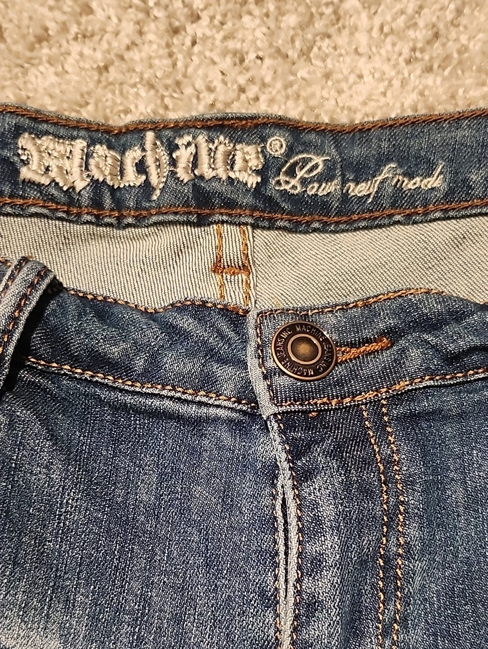 Machine Skinny Ripped Jeans - Blue - Picture 7 of 10